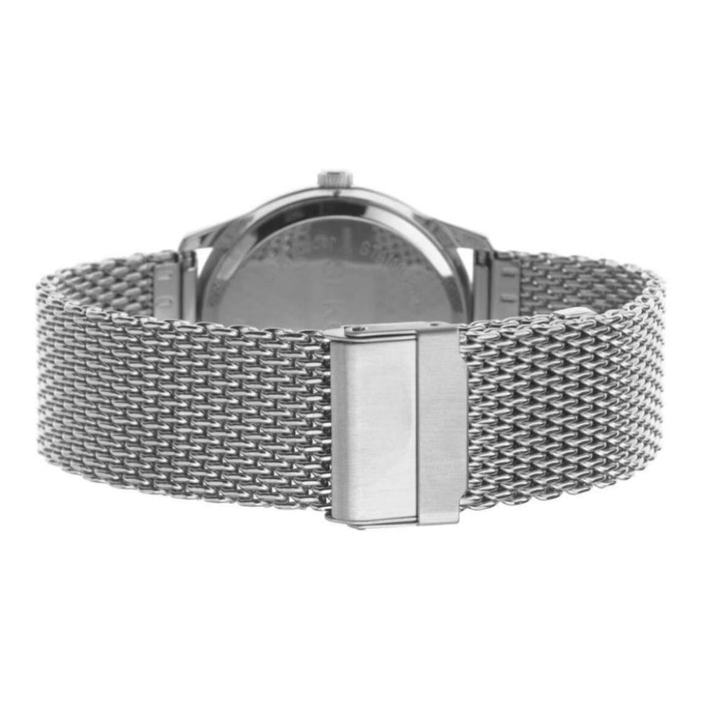 Stainless Steel Case With Grey Sunray Dial & Milanese Bracelet Strap Gents Watch