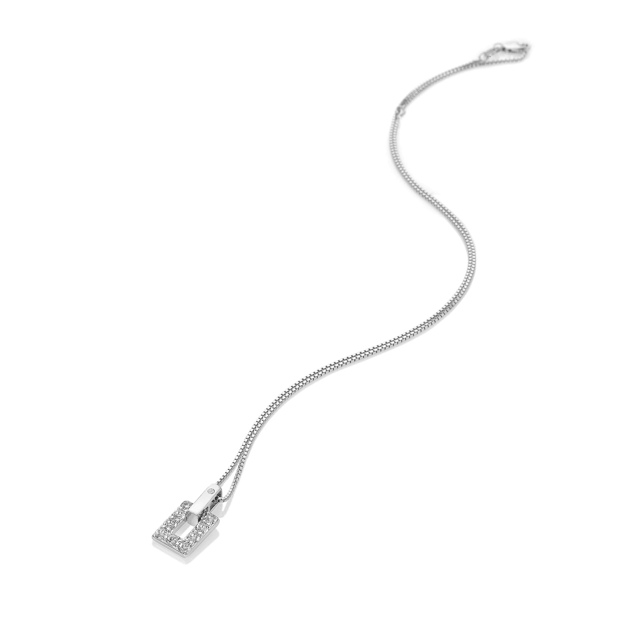 White Topaz Echo Pendant Necklace