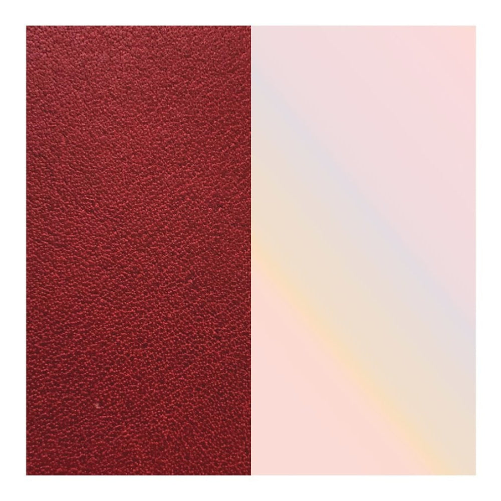 Carmine Red / Textured Cream Leather Insert