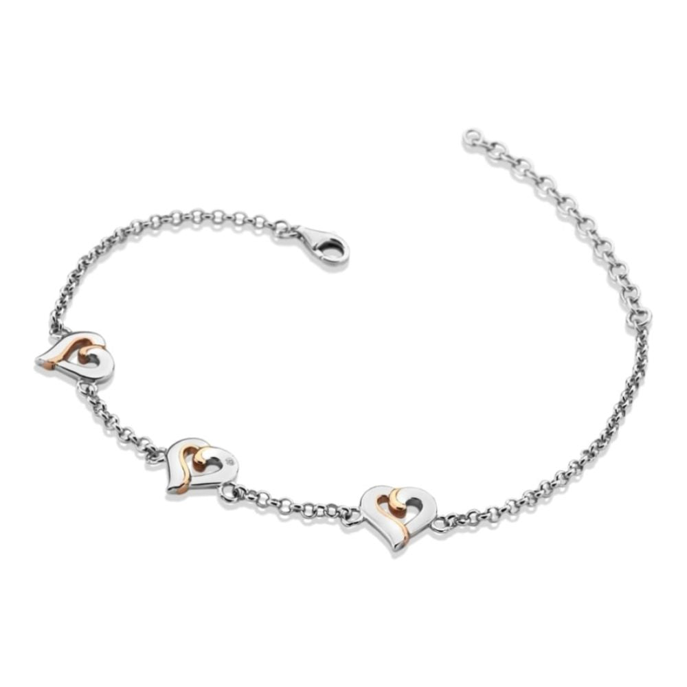 Silver & Rose Gold Together Bracelet