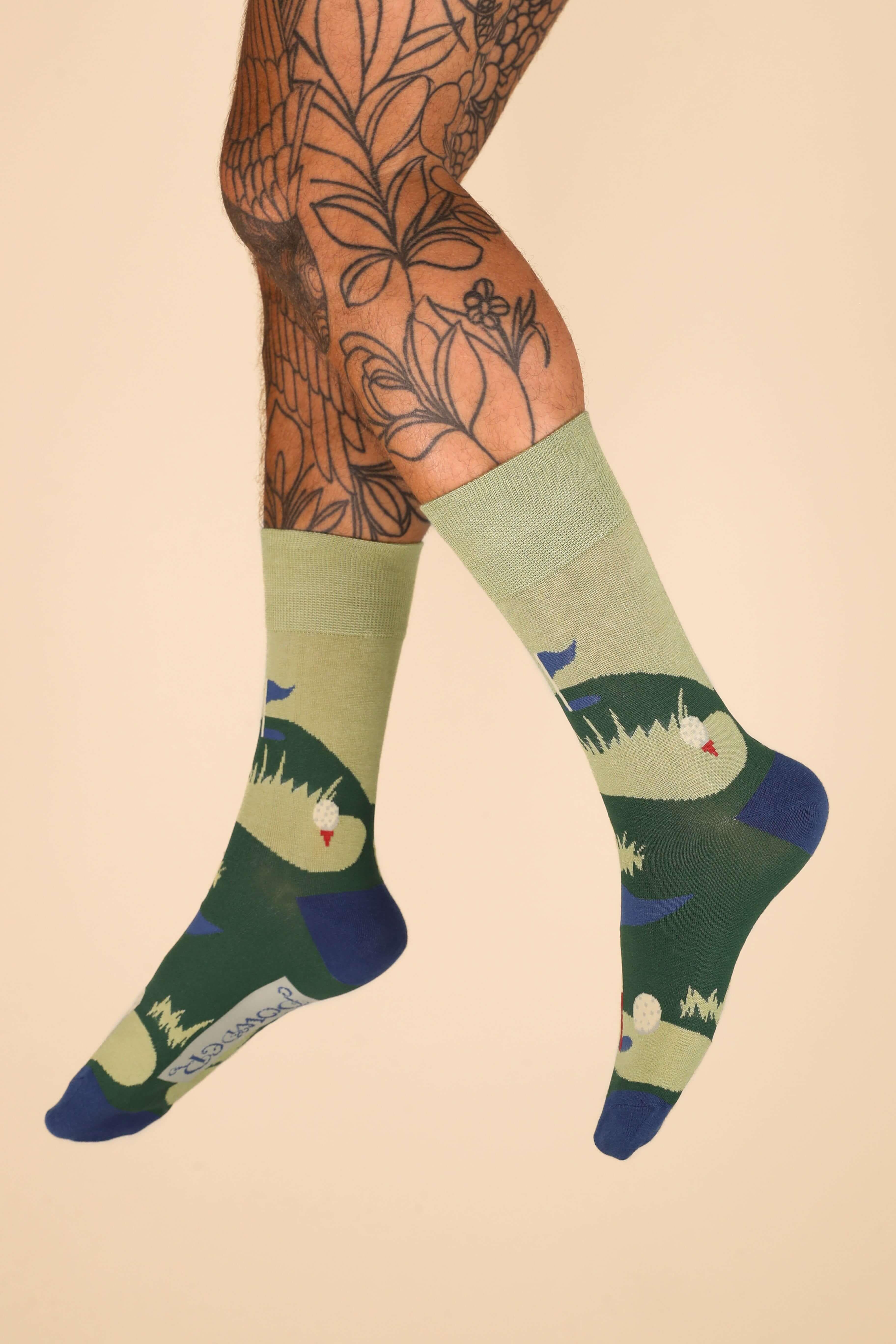 Men's Hole in One Socks - Moss