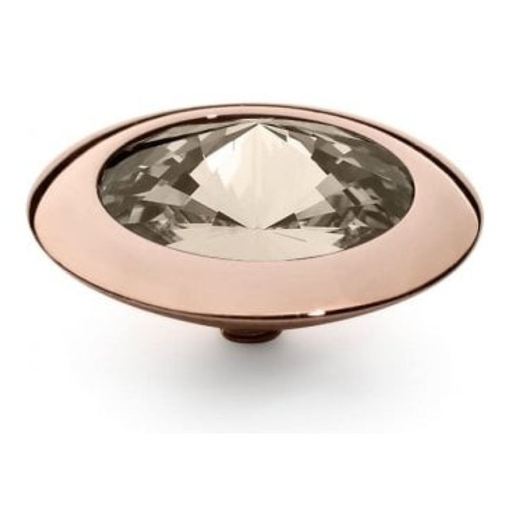 Famosa Rose Gold 16mm Tondo Ring Top Light Silk