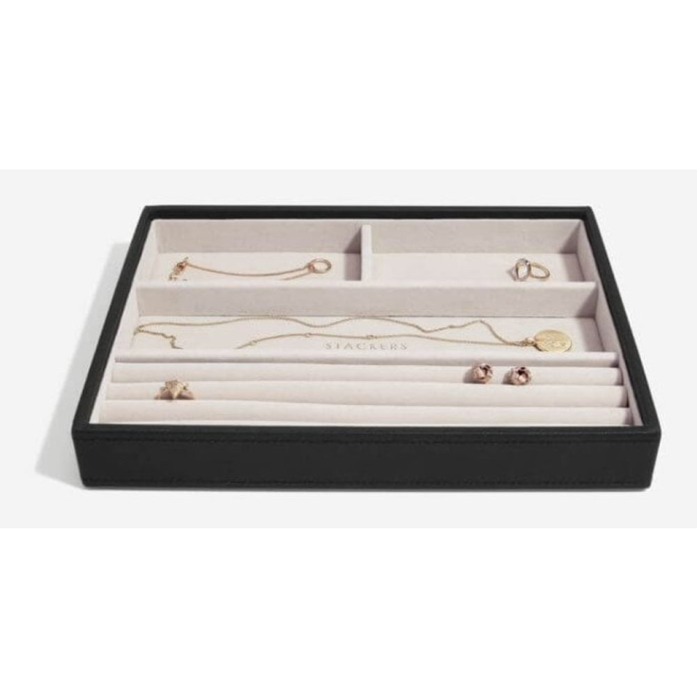 Classic Black & Grey 4 Section Stacker