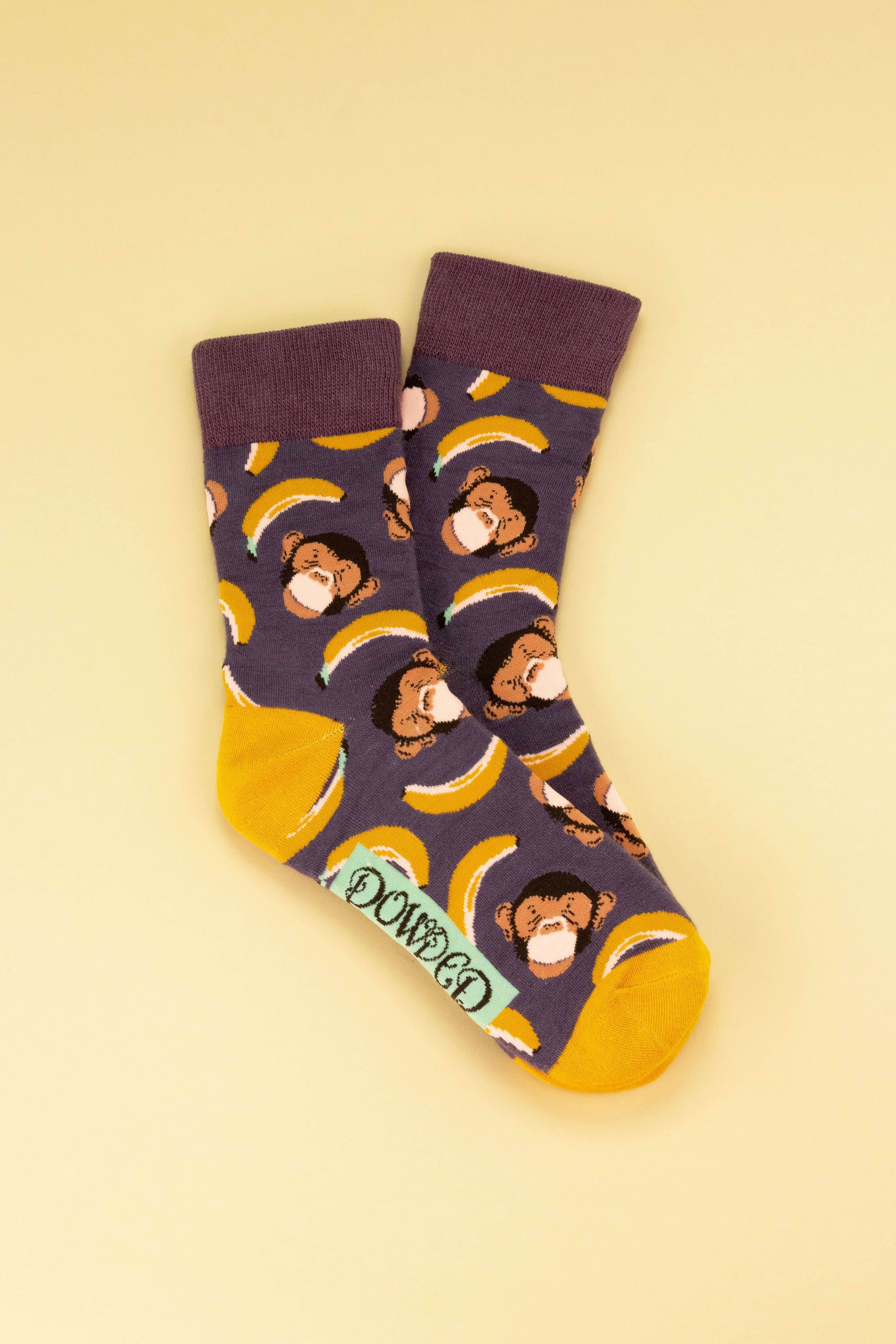 Cheeky Monkey - Mauve Men's Socks