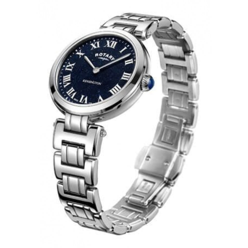 Stainless Steel Case Blue Dial & Bracelet Strap Ladies Kensington Watch