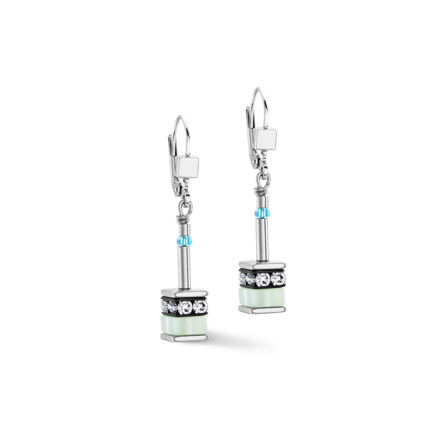 Sparkling Classic Pastel Pierced Earrings In Multicolour