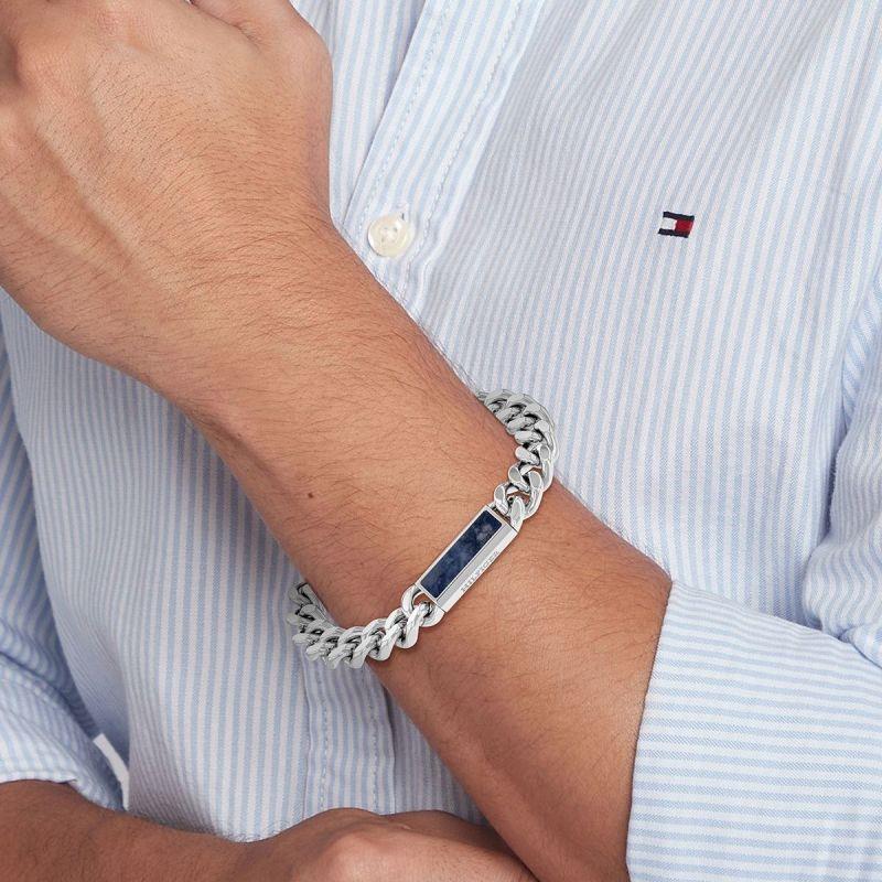 Stainless Steel Sodalite Stone Gents Bracelet