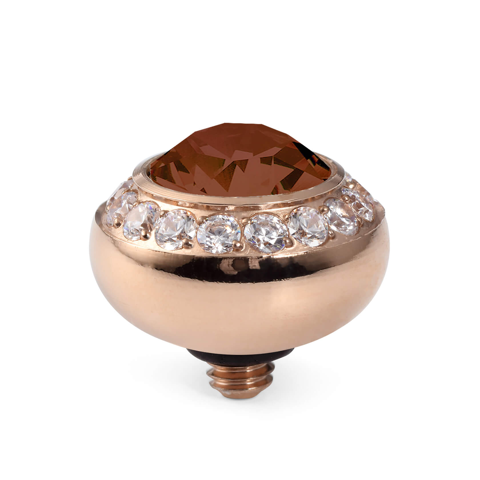 TONDO Deluxe (RG/P) 10mm Smoked Topaz Top