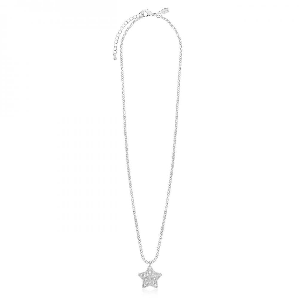 Bella Silver Pave Star Necklace 64cm + 5cm Ext