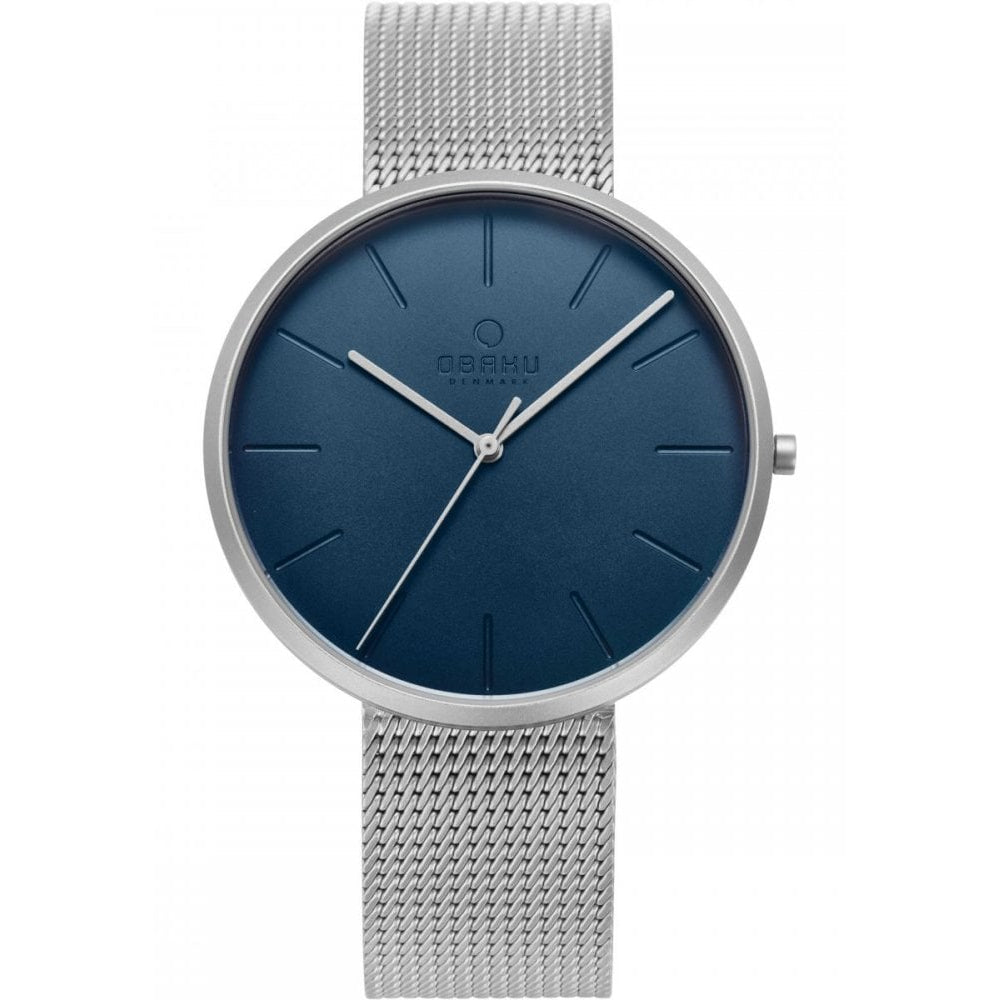 HASSEL - CYAN Stainless Steel Mesh Bracelet Strap & Case With Cyan Dial Gents Watch