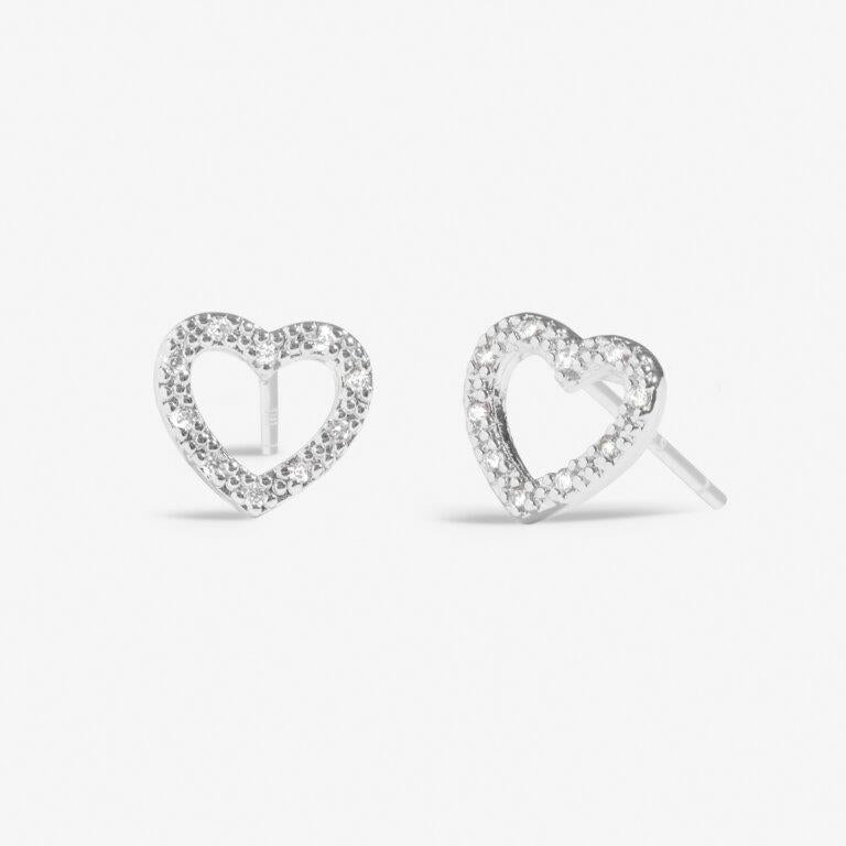 Bauble 'With Love' Silver Plated Stud Earrings