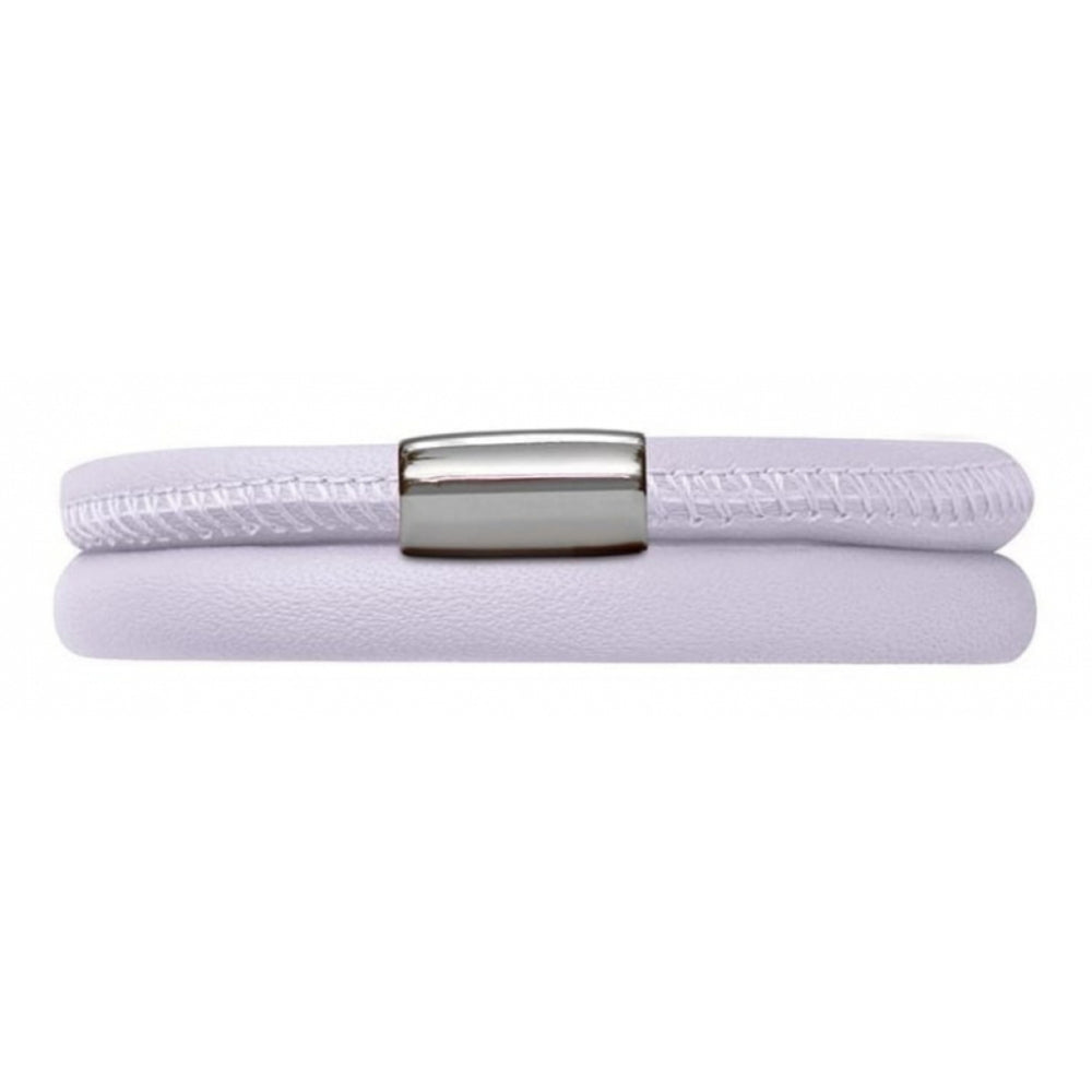 Lilac Leather Double Band Bracelet