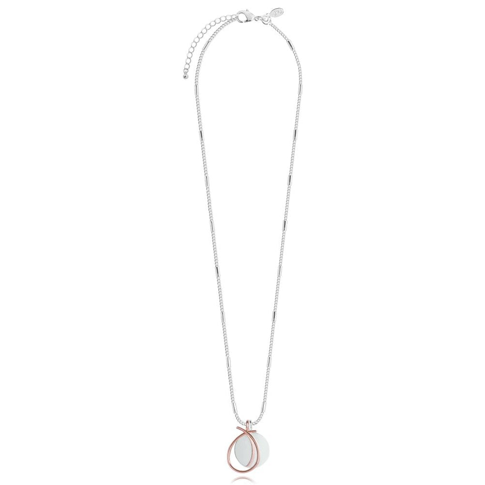 ALINA Circle Necklace - Silver And Rose Gold - Necklace - 46cm