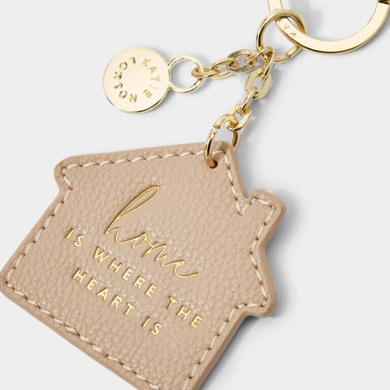 Chain Keyring | Home Is Where The Heart Is |Taupe