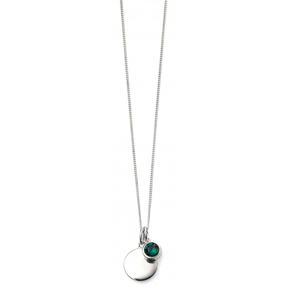 May Birth Stone Sterling Silver Pendant