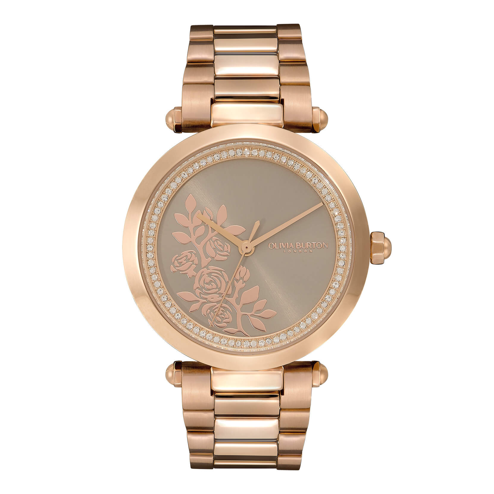 Signature Floral T-Bar Grey & Carnation Gold Watch
