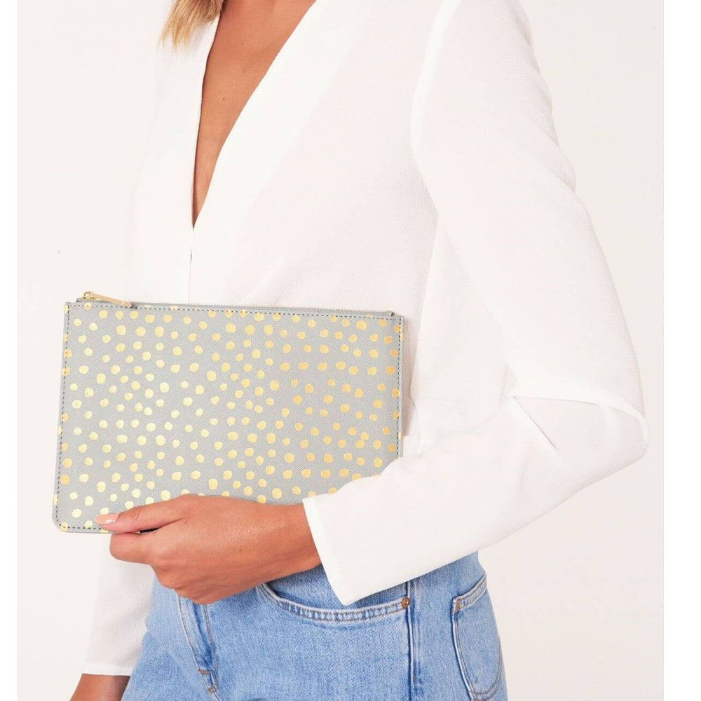 Perfect Pouch | Dalmatian Print | Pale Grey | 16 X 24cm