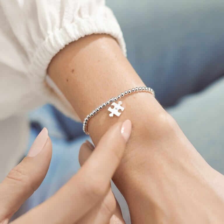 A Little | Love You To Pieces | Silver | Bracelet | 17.5cm Stretch