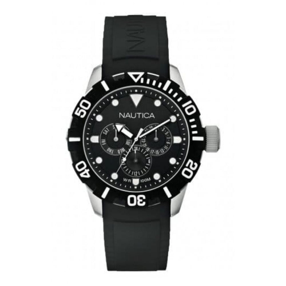 NSR 101 Black Rubber Multifunctional Watch