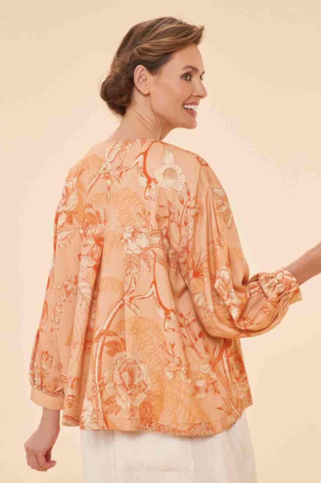 Puff Sleeve Jacket - Coral