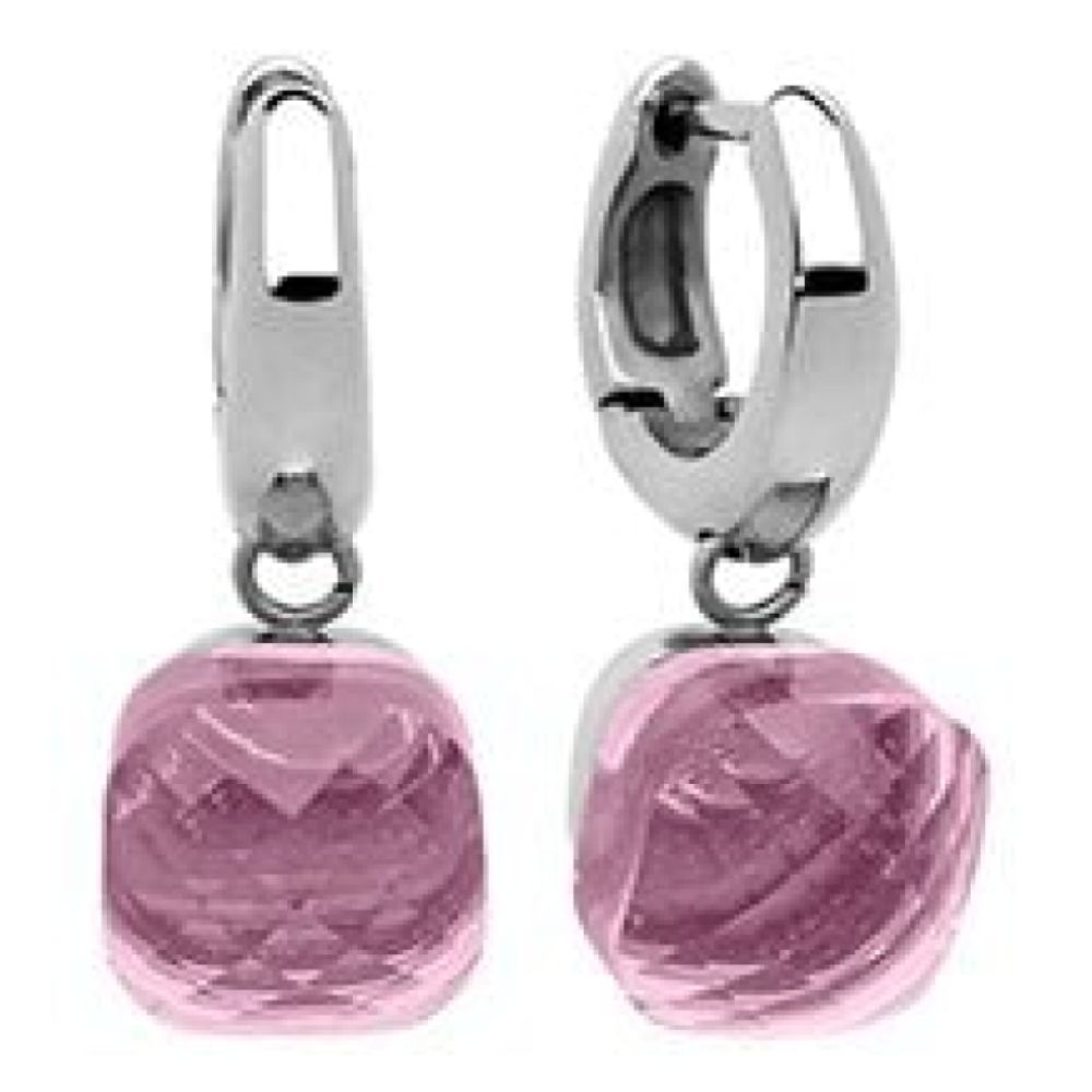 Creole "Firenze" Big (S/P) Light Rose Earrings