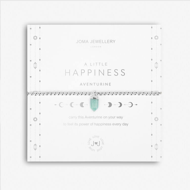 Crystal A Little | Aventurine | Silver | Bracelet | 17.5cm Stretch