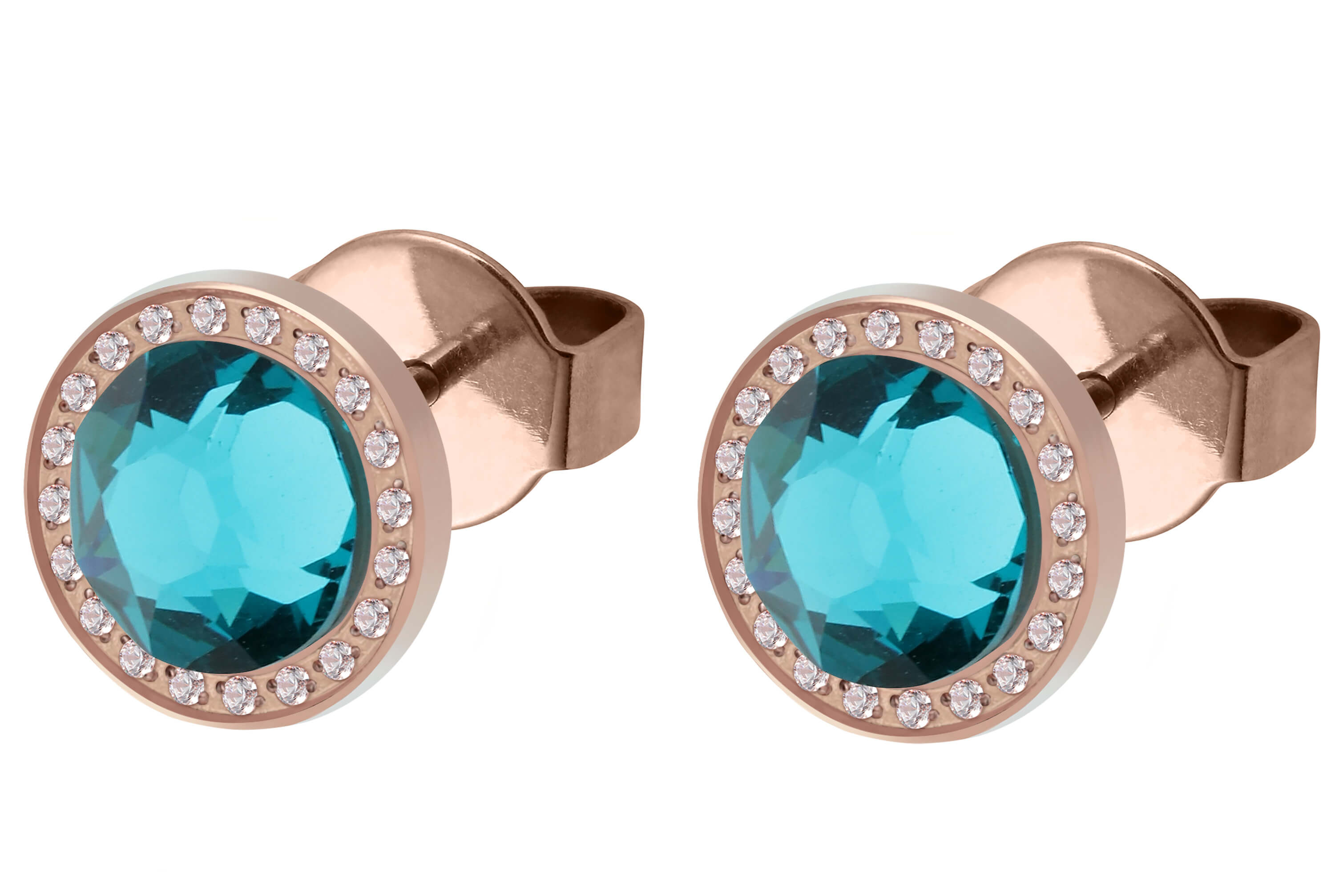 Canino Deluxe (Rg/P) 10.5mm Blue Zircon Ear Stud