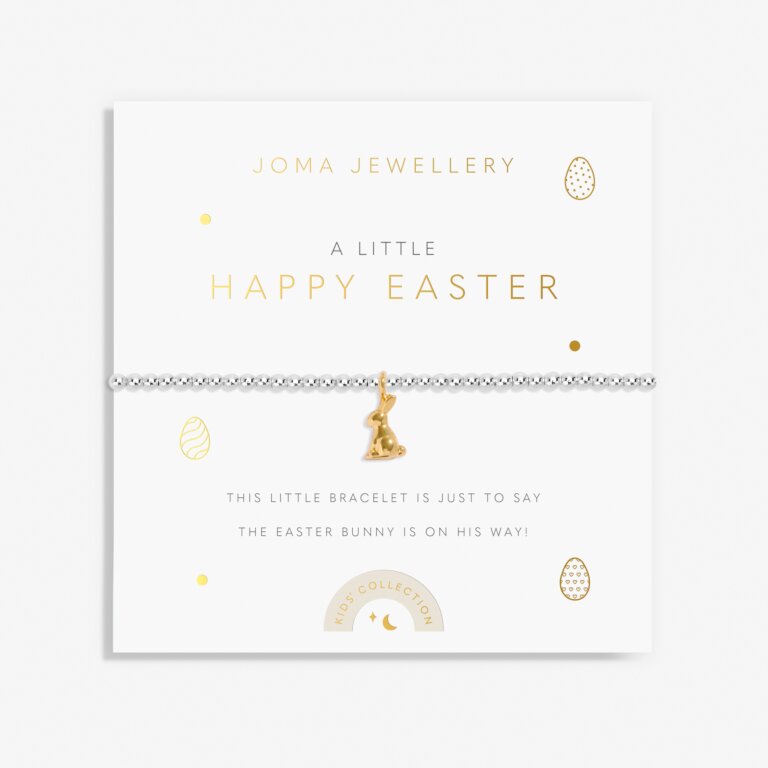 Kid's A Little 'Happy Easter' Silver & Gold Plated Bracelet