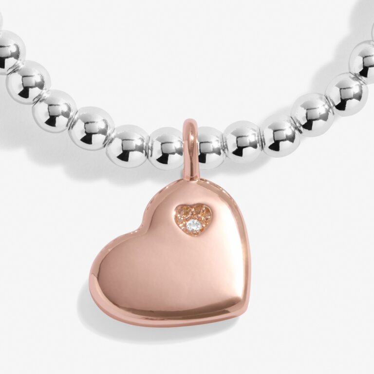 Kid's A Little 'Love You With All My Heart' Silver & RG Plated Bracelet