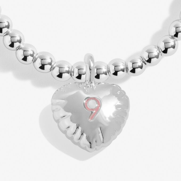 Kid's Confetti A Little '9th Birthday' Silver Plated Bracelet