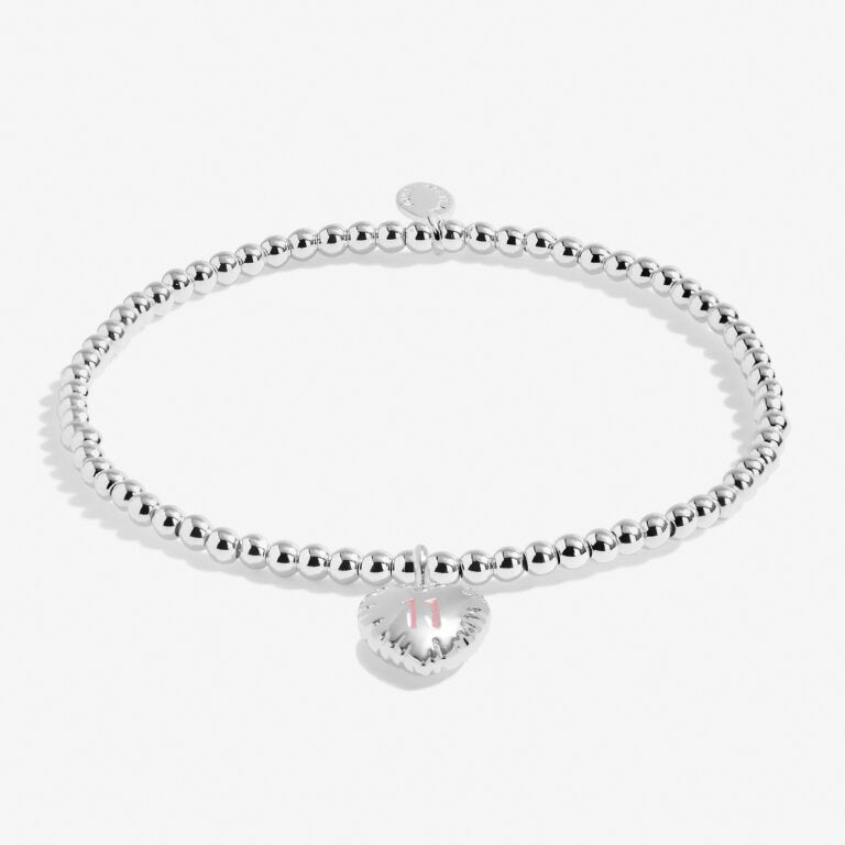 Kid's Confetti A Little '11th Birthday' Silver Plated Bracelet