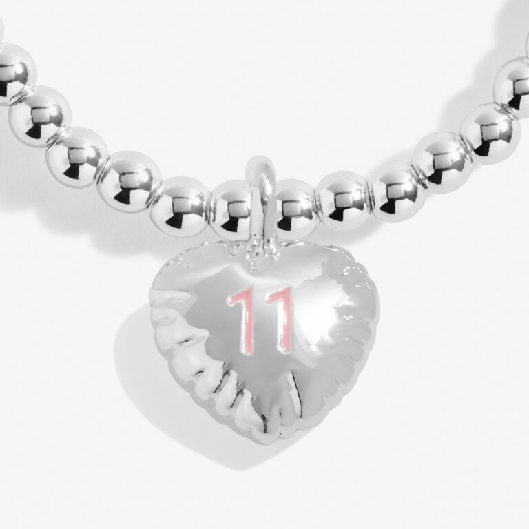 Kid's Confetti A Little '11th Birthday' Silver Plated Bracelet