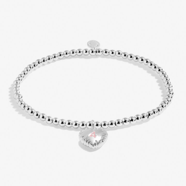 Kid's Confetti A Little '4th Birthday' Silver Plated Bracelet