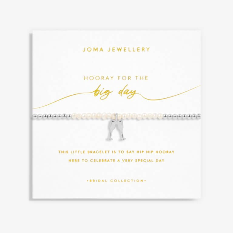 Bridal Pearl Bracelet 'Hooray For The Big Day'