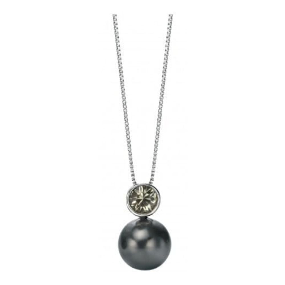 Ladies Silver Ball Pendant Chain Necklace