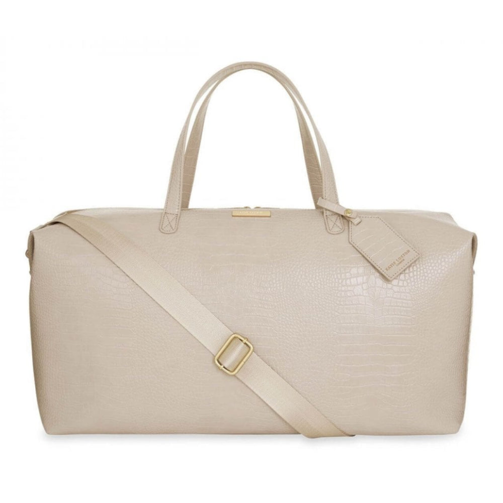 Celine Faux Croc Weekend Holdall Bag | Oyster Grey | 30 X 53 X 25cm