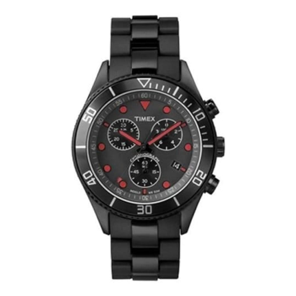 Gents Sport Black & Red Chronograph Watch