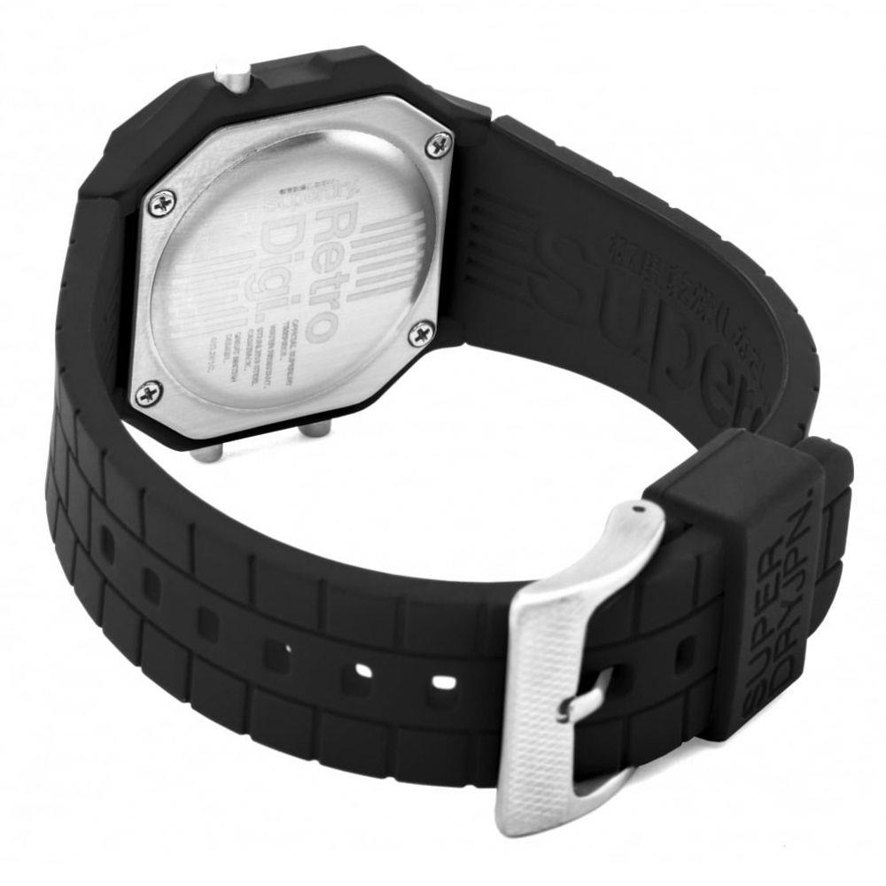 Mini Retro Digi Dark Grey Silicone Strap Watch With Digital Display Dial