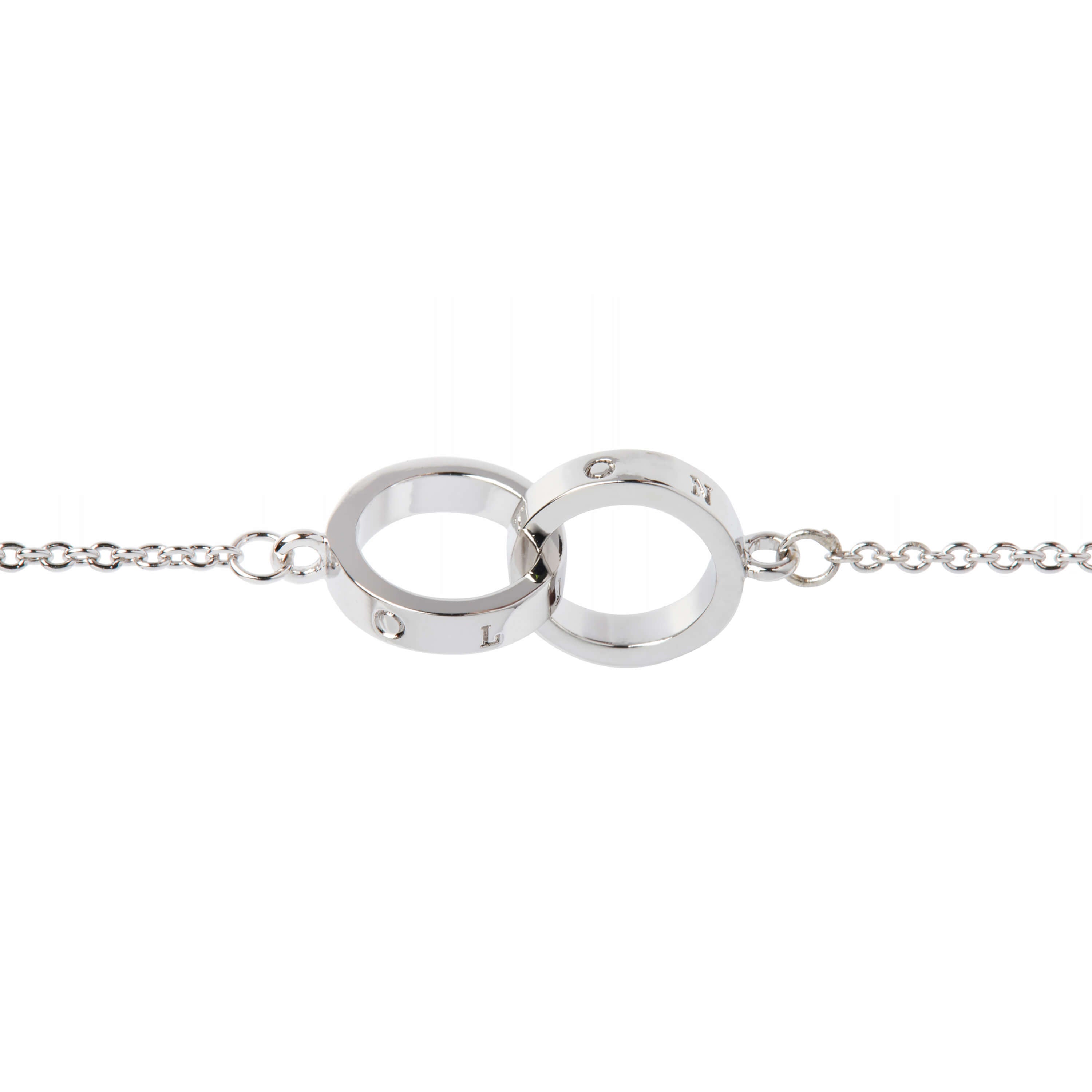 The Classics Rhodium Plated Interlink Chain Bracelets