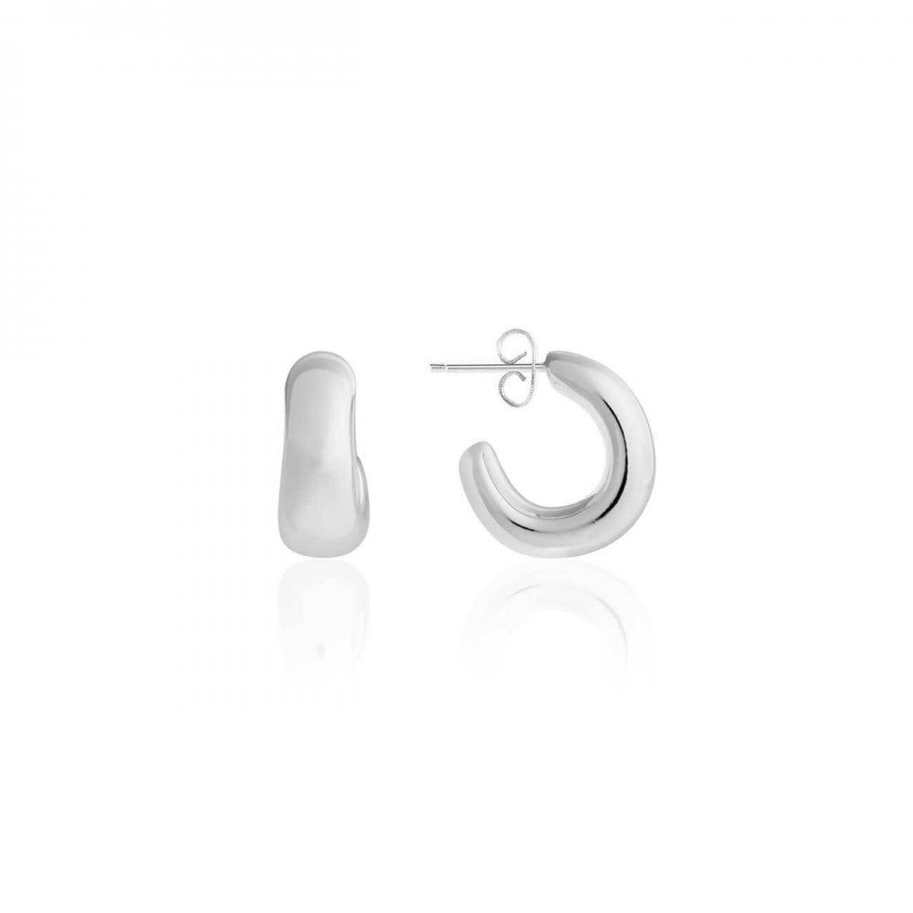 Perfect Pebble | Silver | Pebble Hoop Huggie | Earrings