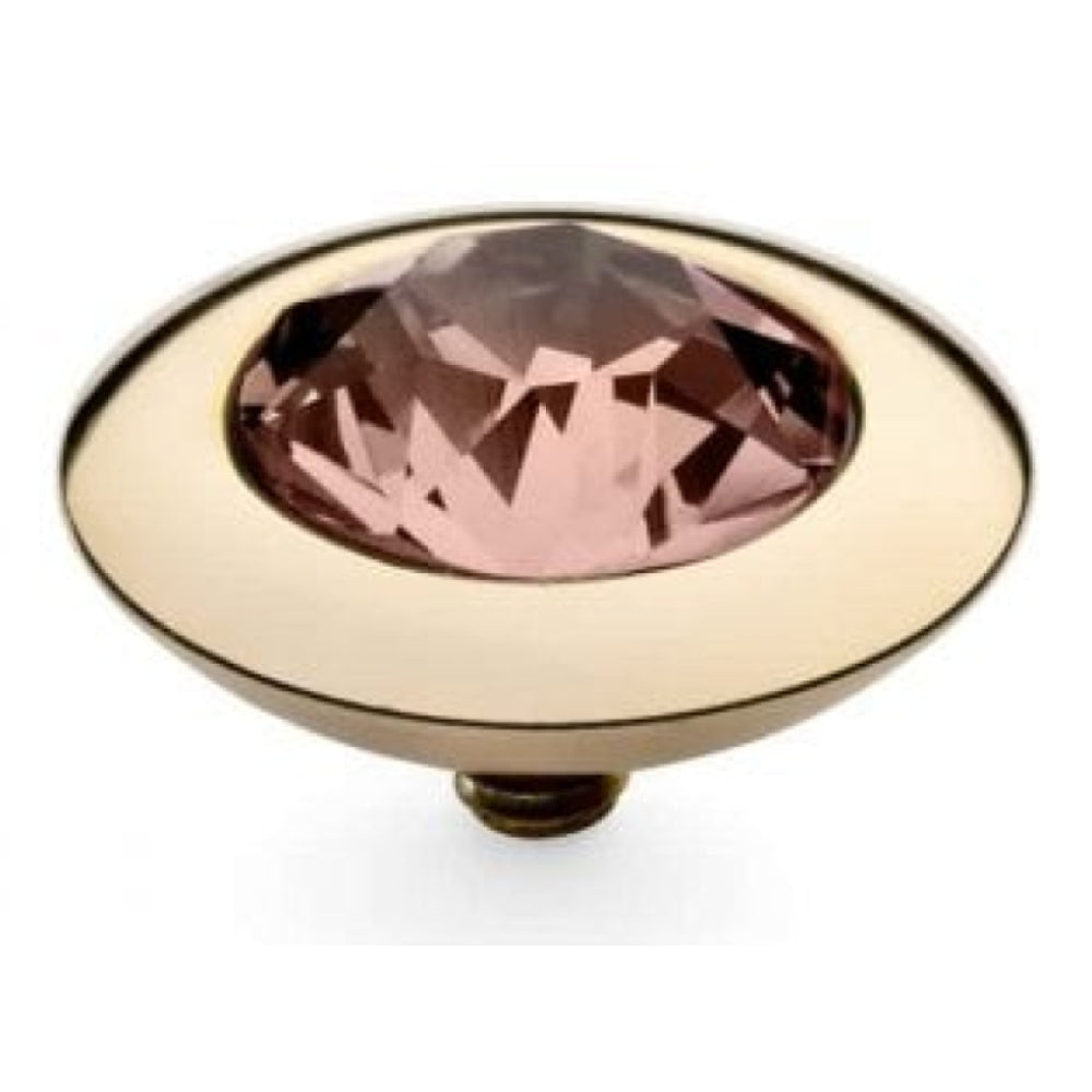 Famosa Gold 13mm Tondo Ring Top Vintage Rose