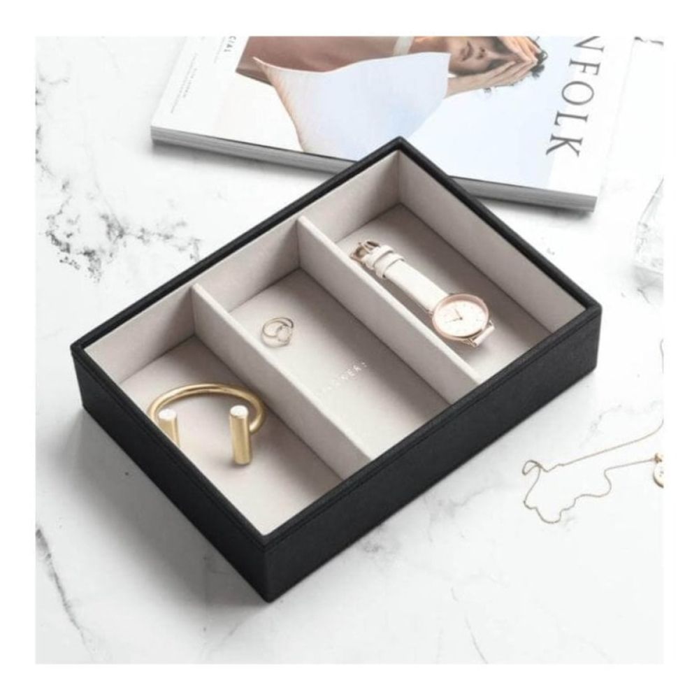 Classic Black & Grey 3 Section Stacker