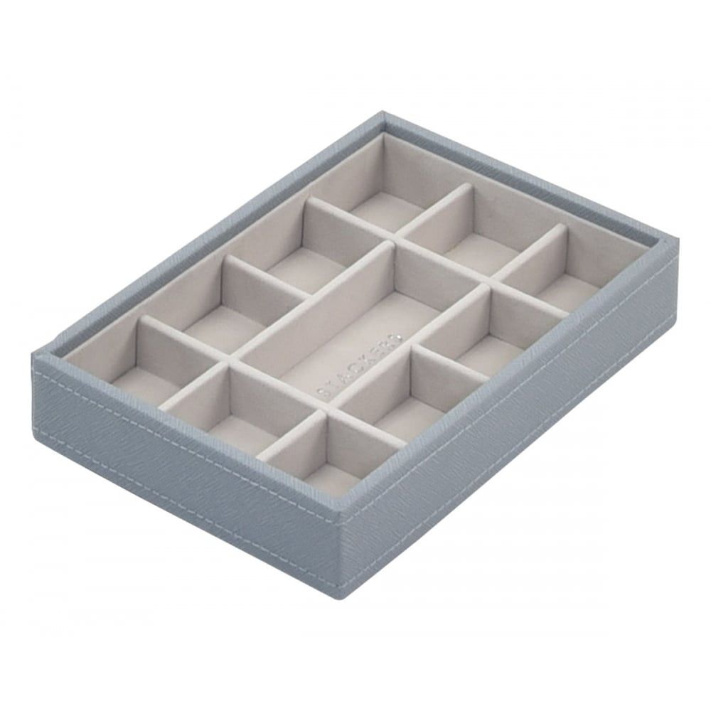 Dusky Blue & Grey Mini 11 Section Stacker