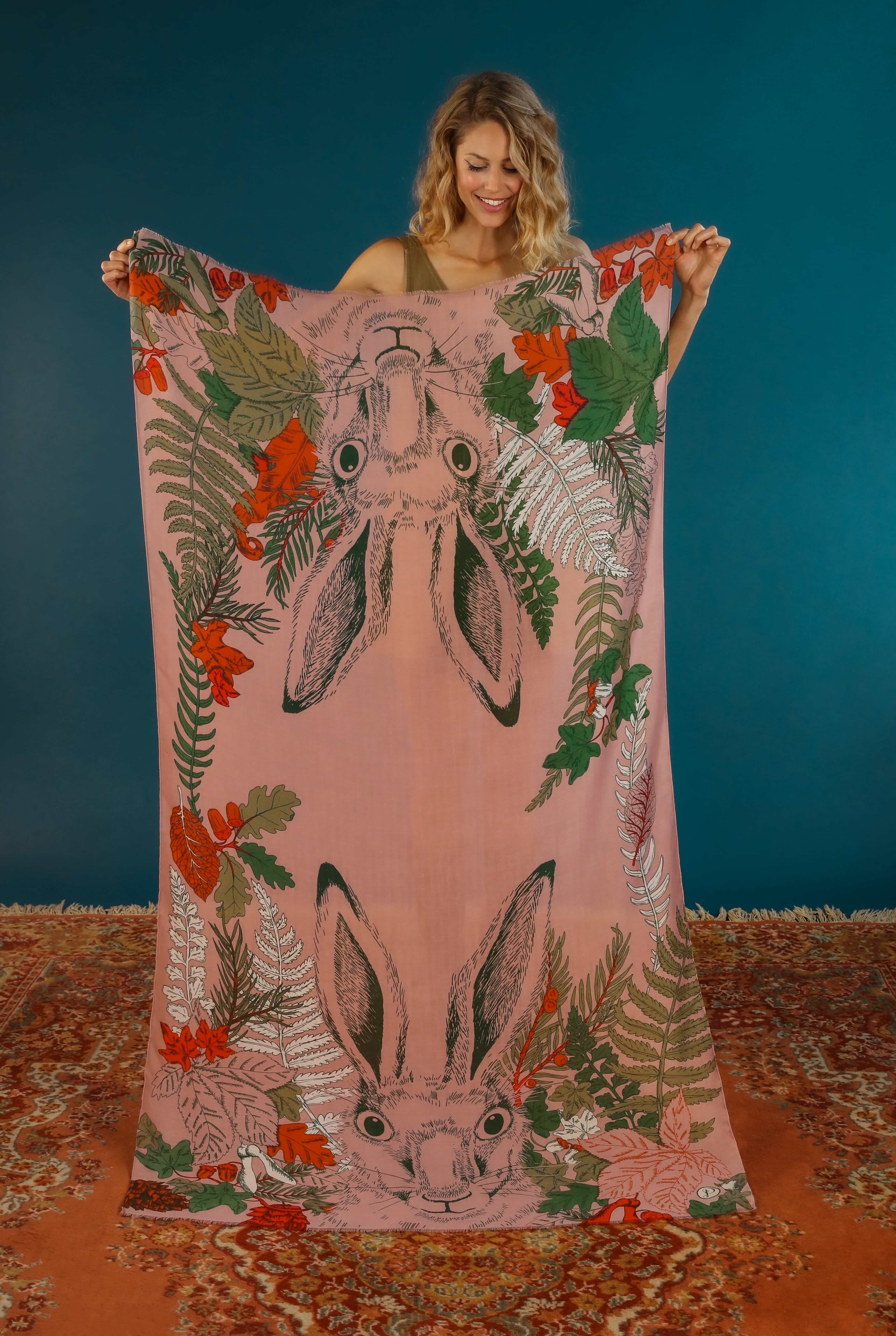 Happy Hare Printed Scarf