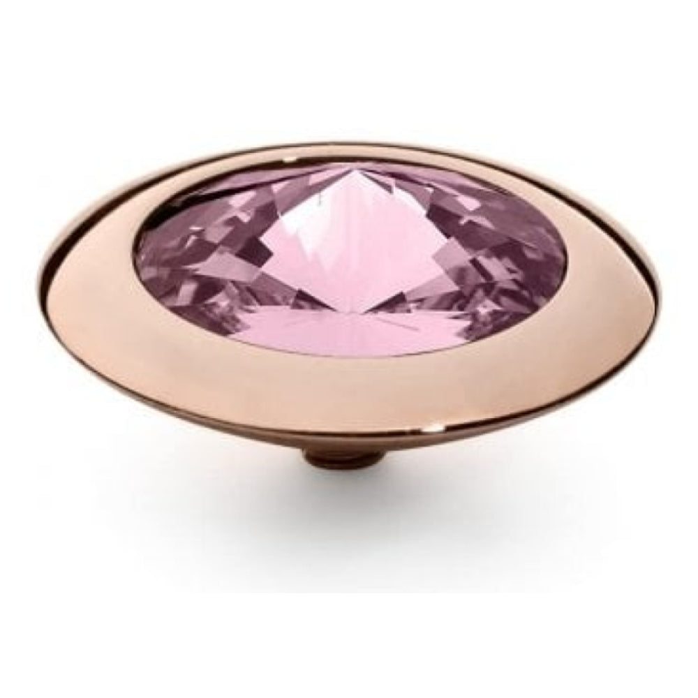 Famosa Rose Gold 16mm Tondo Ring Top Light Rose
