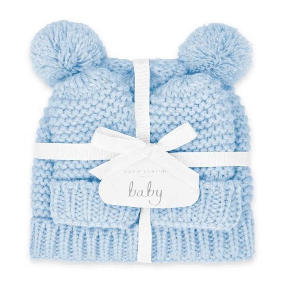 Baby Hat and Mittens Set 0-6 Months | Blue