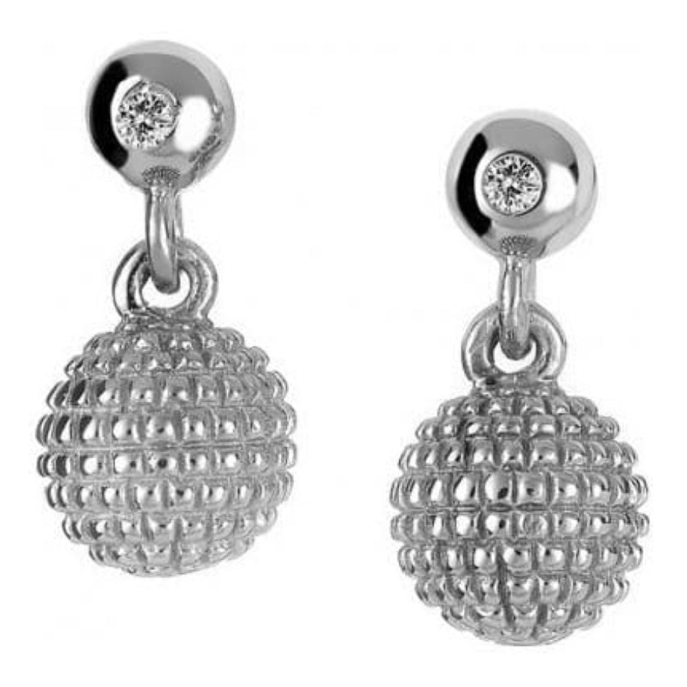 Ladies Hot Diamonds Black Ula Silver Earrings