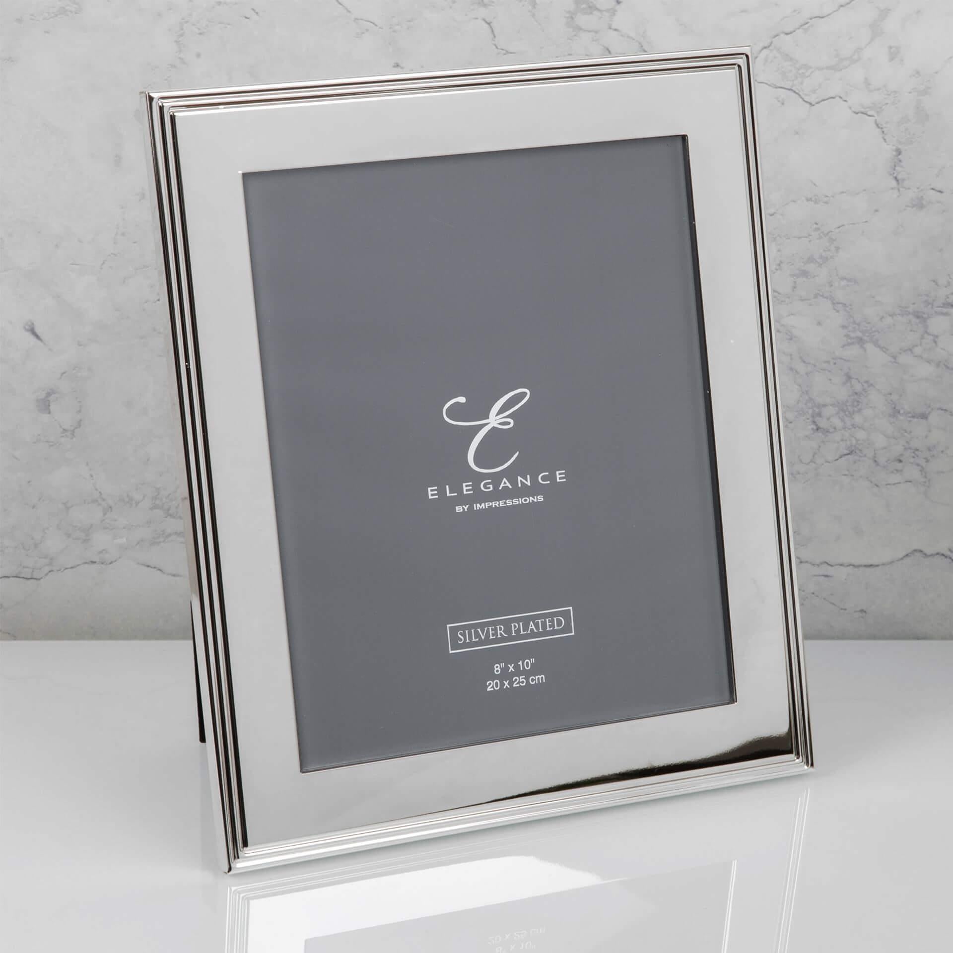 Elegance Silver Plated Rib Edge Frame 8" x 10"