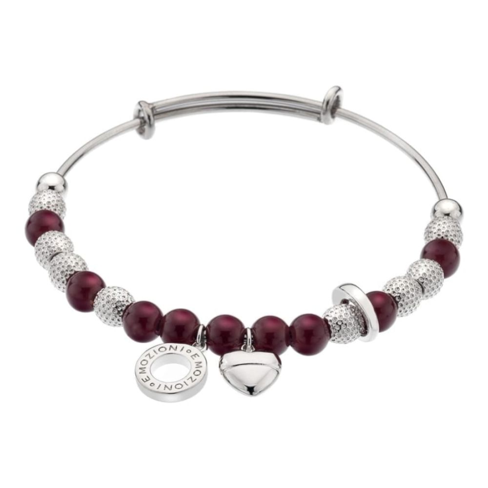 Emozioni Silver Plate Ula Bangle - Plum