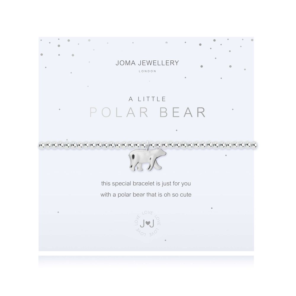 A Little | Polar Bear | Silver | Bracelet | 17.5cm Stretch